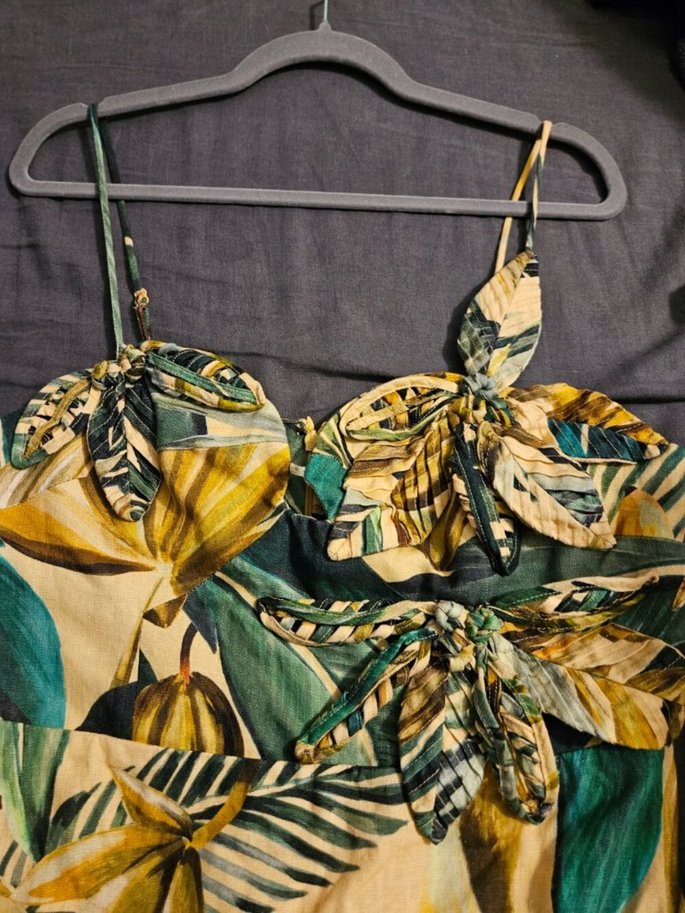 Yellow Bananart 3D Bodice Midi Dress - Picture 8 of 9
